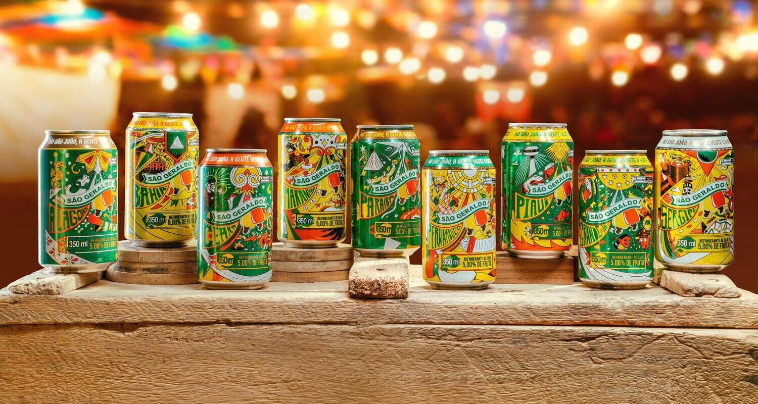Cajuína São Geraldo lança latinhas temáticas de São João em homenagem aos estados nordestinos